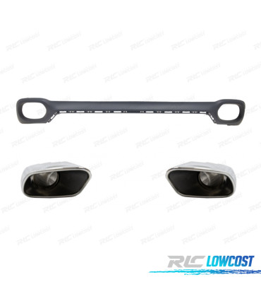 DIFFUSEUR BMW X6 F16 14-19 LOOK M + EMBOUTS D'ÉCHAPPEMENT CHROMÉ