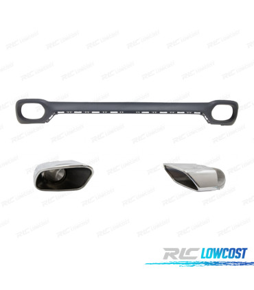 DIFFUSEUR BMW X6 F16 14-19 LOOK M + EMBOUTS D'ÉCHAPPEMENT CHROMÉ