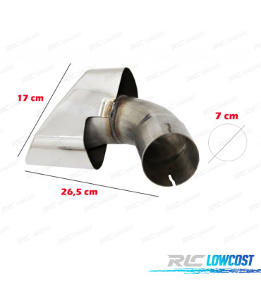 DIFFUSEUR BMW X6 F16 14-19 LOOK M + EMBOUTS D'ÉCHAPPEMENT CHROMÉ