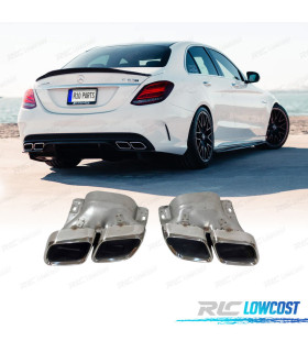EMBOUTS D'ÉCHAPPEMENT MERCEDES W205 18-21 LOOK C63 AMG