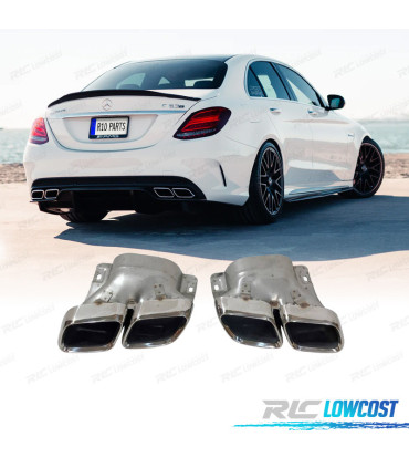 EMBOUTS D'ÉCHAPPEMENT MERCEDES W205 18-21 LOOK C63 AMG