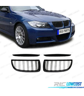 CALANDRES BMW E90 E91 05-08 LOOK M4 NOIR BRILLANT