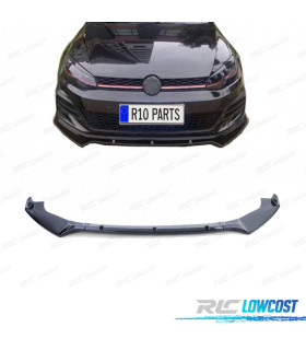 SPOILER LAME AVANT VOLKSWAGEN VW GOLF 7 7.5 NOIR BRILLANT