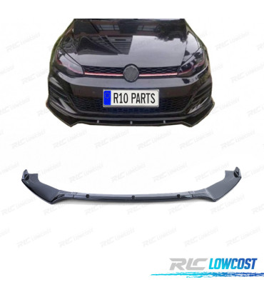 SPOILER LAME AVANT VOLKSWAGEN VW GOLF 7 7.5 NOIR BRILLANT