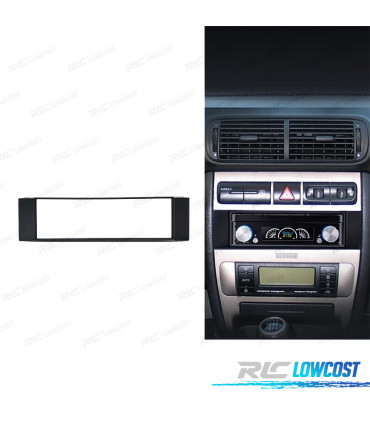 FACADE AUTORADIO 1-DIN NOIR AUDI SEAT FIAT