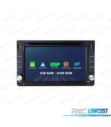 AUTORADIO ANDROID 12 GPS DVD 2DIN HD TOUCH BLUETOOTH USB SD