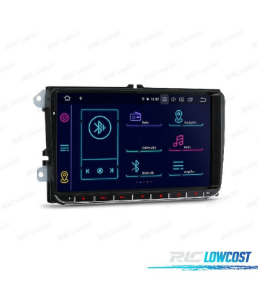 AUTORADIO 9" GPS ANDROID 12 VOLKSWAGEN VW POUR SKODA SEAT