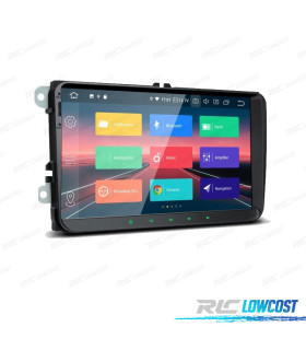 AUTORADIO 2DIN GPS ANDROID 12 TOUCH LCD 9" VOLKSWAGEN VW POUR SEAT ET SKODA