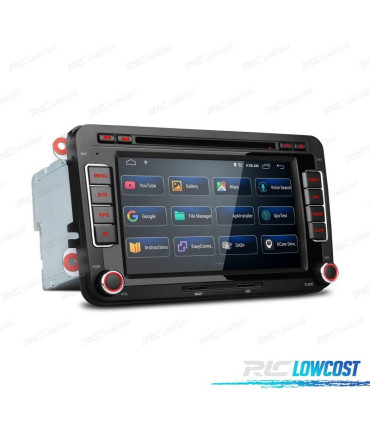 AUTORADIO GPS ANDROID 13 VOLKSWAGEN VW POUR SEAT SKODA TOURAN 7" USB GPS TACTIL HD