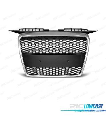 CALANDRE AUDI A3 8P 8PA 05-08 LOOK RS3 CHROMÉ NOIR MATE