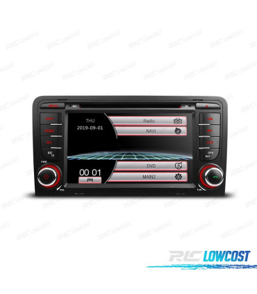 AUTORADIO 2DIN 7" AUDI A3 8P 03-12 USB GPS TACTIL HD