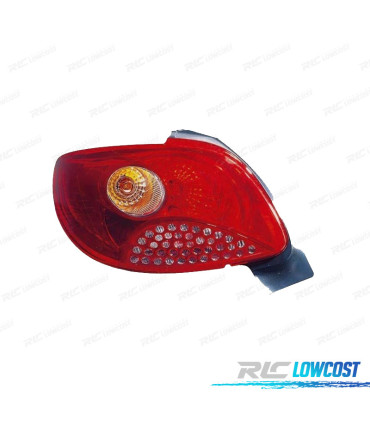 FEUX ARRIÈRE GAUCHE PEUGEOT 206 PLUS 09-13 AMBRE ROUGE
