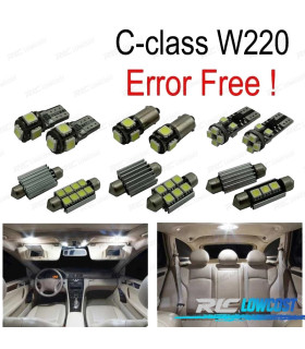 KIT 24 AMPOULES LED INTÉRIEUR POUR MERCEDES CLASSE S W220 1999-2005