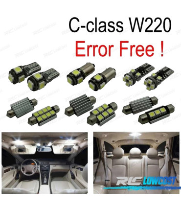KIT 24 AMPOULES LED INTÉRIEUR POUR MERCEDES CLASSE S W220 1999-2005