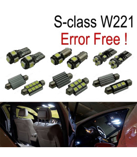 KIT 26 AMPOULES LED INTÉRIEUR POUR MERCEDES CLASSE S W221 S500 S550 S600 S63AMG s65AMG 2006-2013