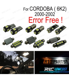 KIT 7 AMPOULES LED INTÉRIEUR POUR SEAT CORDOBA 6K2 00-02