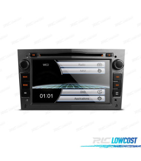 AUTORADIO 2DIN 7" POUR OPEL COULEUR GRIS FUMÉ USB GPS TACTIL HD