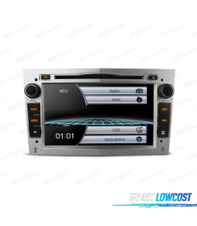 AUTORADIO 2DIN 7" POUR OPEL COULEUR GRIS CLAIR USB GPS TACTIL HD