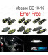KIT 10 AMPOULES LED INTÉRIEUR POUR RENAULT MEGANE CC 10-16