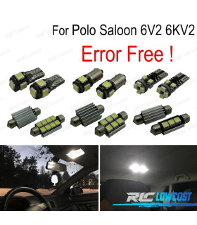 KIT 11 AMPOULES LED INTÉRIEUR POUR VOLKSWAGEN VW POLO CLASSIC BERLINE 6V2 6KV2 95-02