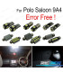 KIT 12 AMPOULES LED INTÉRIEUR POUR VOLKSWAGEN VW POLO MK BERLINE 9A4 03-10