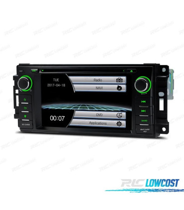 AUTORADIO POUR JEEP WRANGLER 07-12 GRAND CHEROKEE 08-11 USB GPS TACTIL 6.2" HD