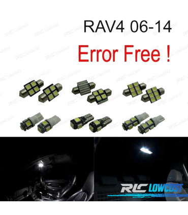 KIT 10 AMPOULES LED INTÉRIEUR POUR TOYOTA RAV4 06-14