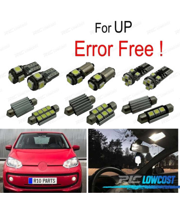 KIT 8 AMPOULES LED INTÉRIEUR POUR VOLKSWAGEN VW UP 12-16
