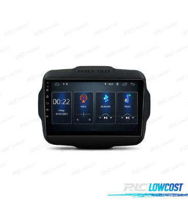 AUTORADIO GPS ANDROID 12 POUR JEEP RENEGADE 15-20