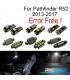 KIT 7 AMPOULES LED INTÉRIEUR POUR NISSAN PATHFINDER R52 13-17