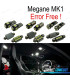 KIT 10 AMPOULES LED INTÉRIEUR POUR RENAULT MEGANE I 1 MK1 BERLINE BREAK COUPÉ 95-03
