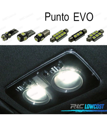 KIT 10 AMPOULES LED INTÉRIEUR POUR FIAT PUNTO EVO 09-12
