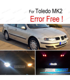 KIT 4 AMPOULES LED INTÉRIEUR SEAT TOLEDO MK2 1M 1M2 99-04