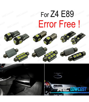 KIT 10 AMPOULES LED INTÉRIEUR BMW Z4 E89 SDRIVE 18I 20I 23I 28I 30I 35I 35 09-