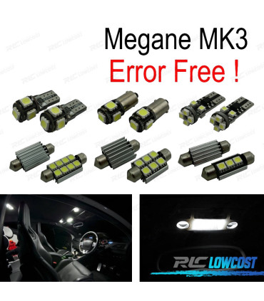 KIT 14 AMPOULES LED INTÉRIEUR POUR RENAULT MEGANE III 3 MK3 BERLINE 09-15