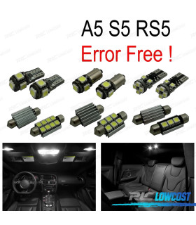 KIT 16 AMPOULES LED INTÉRIEUR POUR AUDI A5 S5 RS5 B8 08-15