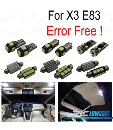 KIT 14 AMPOULES LED INTÉRIEUR POUR BMW X3 E83 04-10