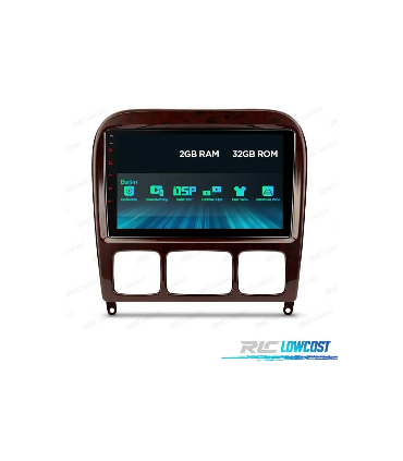AUTORADIO 9″ GPS ANDROID 13 MERCEDES CLASSE S W220 98-05