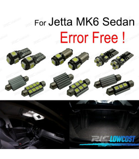 KIT 14 AMPOULES LED INTÉRIEUR POUR VOLKSWAGEN JETTA 6 MK6 MKVI BERLINE 11-18
