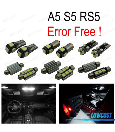 KIT 14 AMPOULES LED INTÉRIEUR POUR AUDI A5 S5 RS5 B8 08-15