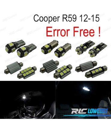 KIT 12 AMPOULES LED INTÉRIEUR POUR MINI COOPER ROADSTER R59 12-15