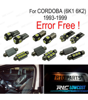 KIT 11 AMPOULES LED SEAT CORDOBA 6K1 6K2 93-99