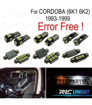 KIT 11 AMPOULES LED SEAT CORDOBA 6K1 6K2 93-99