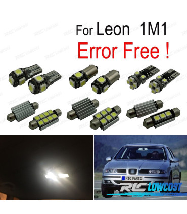 KIT 15 AMPOULES LED INTÉRIEUR POUR SEAT LEON 1M1 99-06