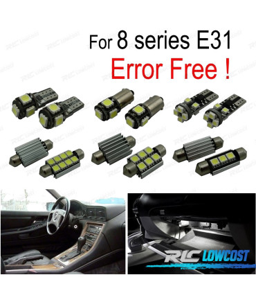 KIT 13 AMPOULES LED INTÉRIEUR POUR BMW SÉRIE 8 E31 COUPÉ 840Ci 840i 850Ci 850CSi 850i 90-99