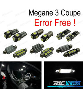 KIT 12 AMPOULES LED INTÉRIEUR 2009-2016, POUR RENAULT MEGANE III 3 MK3 COUPÉ