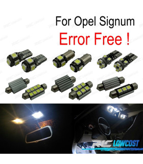 KIT 12 AMPOULES LED INTÉRIEUR POUR OPEL SIGNUM 03-08