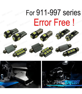 KIT 12 AMPOULES LED INTÉRIEUR POUR PORSCHE 911 997 CARRERA TURBO TARGA GT 05-11