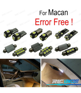 KIT 10 AMPOULES LED INTÉRIEUR POUR PORSCHE MACAN S TURBO 14-