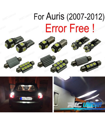 KIT 14 AMPOULES LED INTÉRIEUR POUR TOYOTA AURIS 07-12